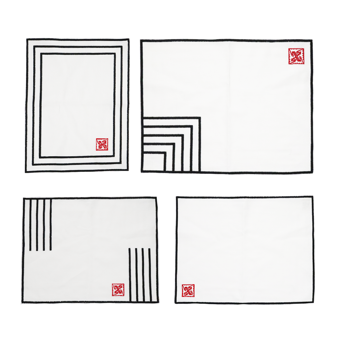 Individuales bordados Rectangulares