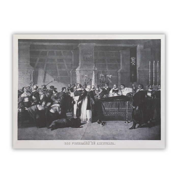 Postal Funerales de Atahualpa - Grabado GW