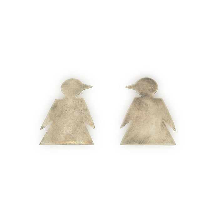 Broche pájaro Inka metal