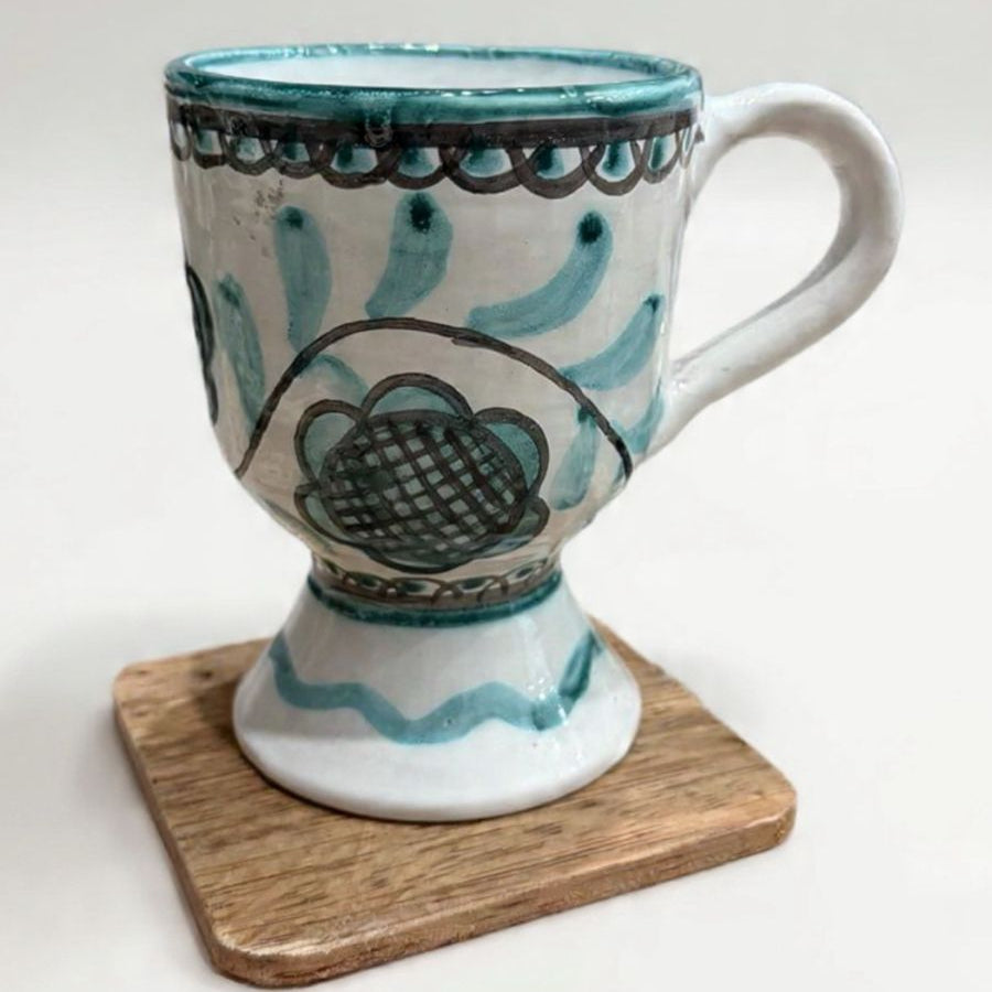 Taza Colonial Verde Cobre