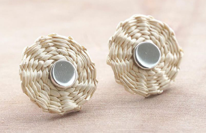 Aretes Núcleo (paja toquilla)