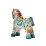 Horses with colonial leaf and flower designs