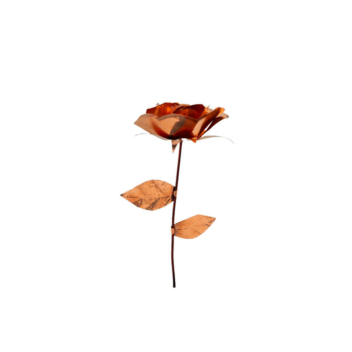 Rosa repujado de cobre