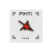 Pin Colibrí Nazca rojo