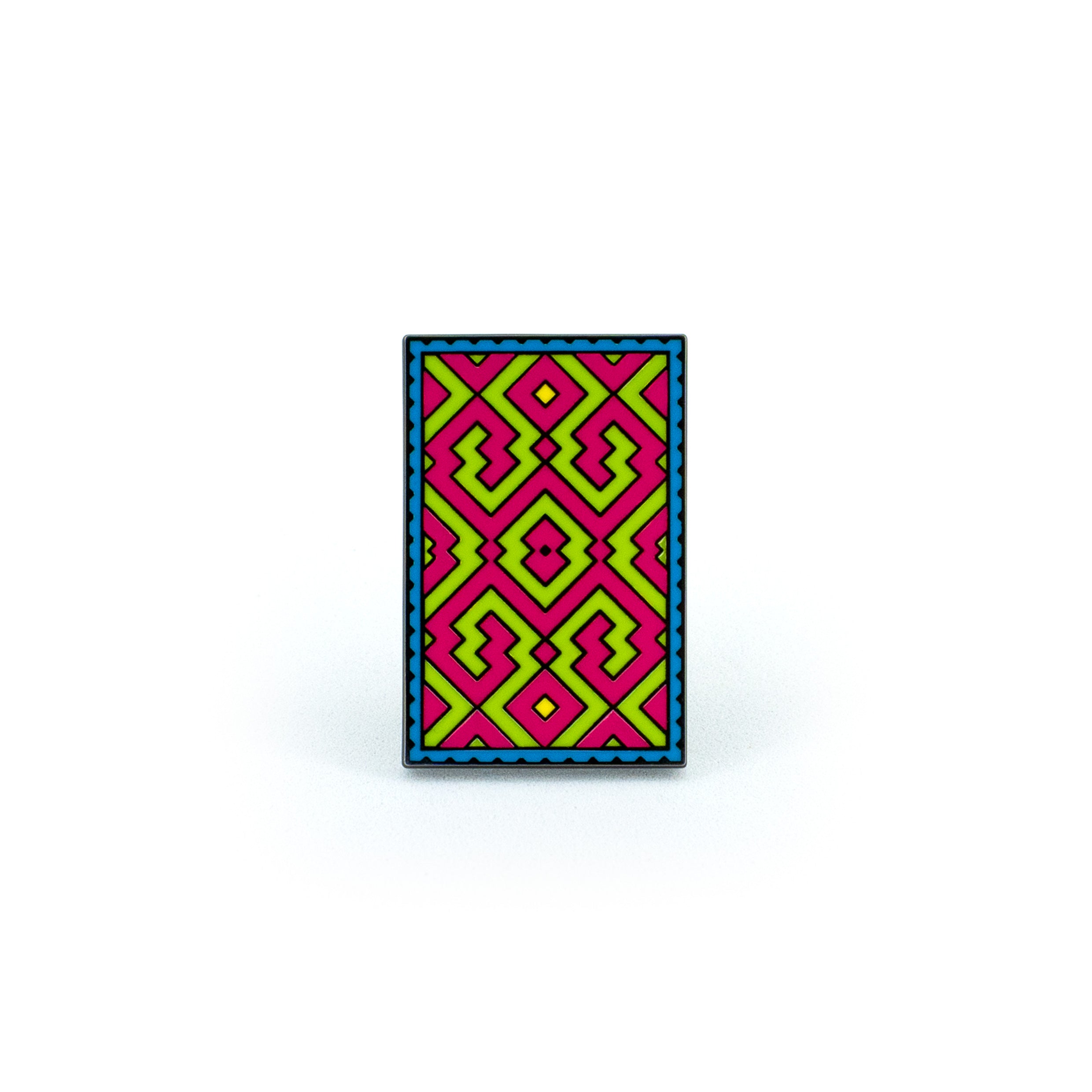 Pin Manto Shipibo Verde