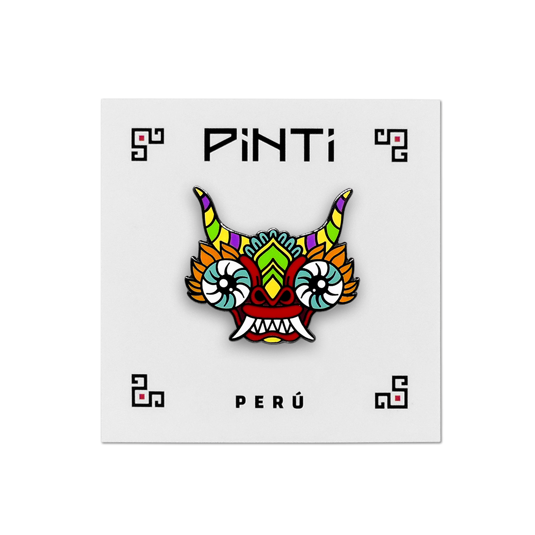 Pin diablada rojo
