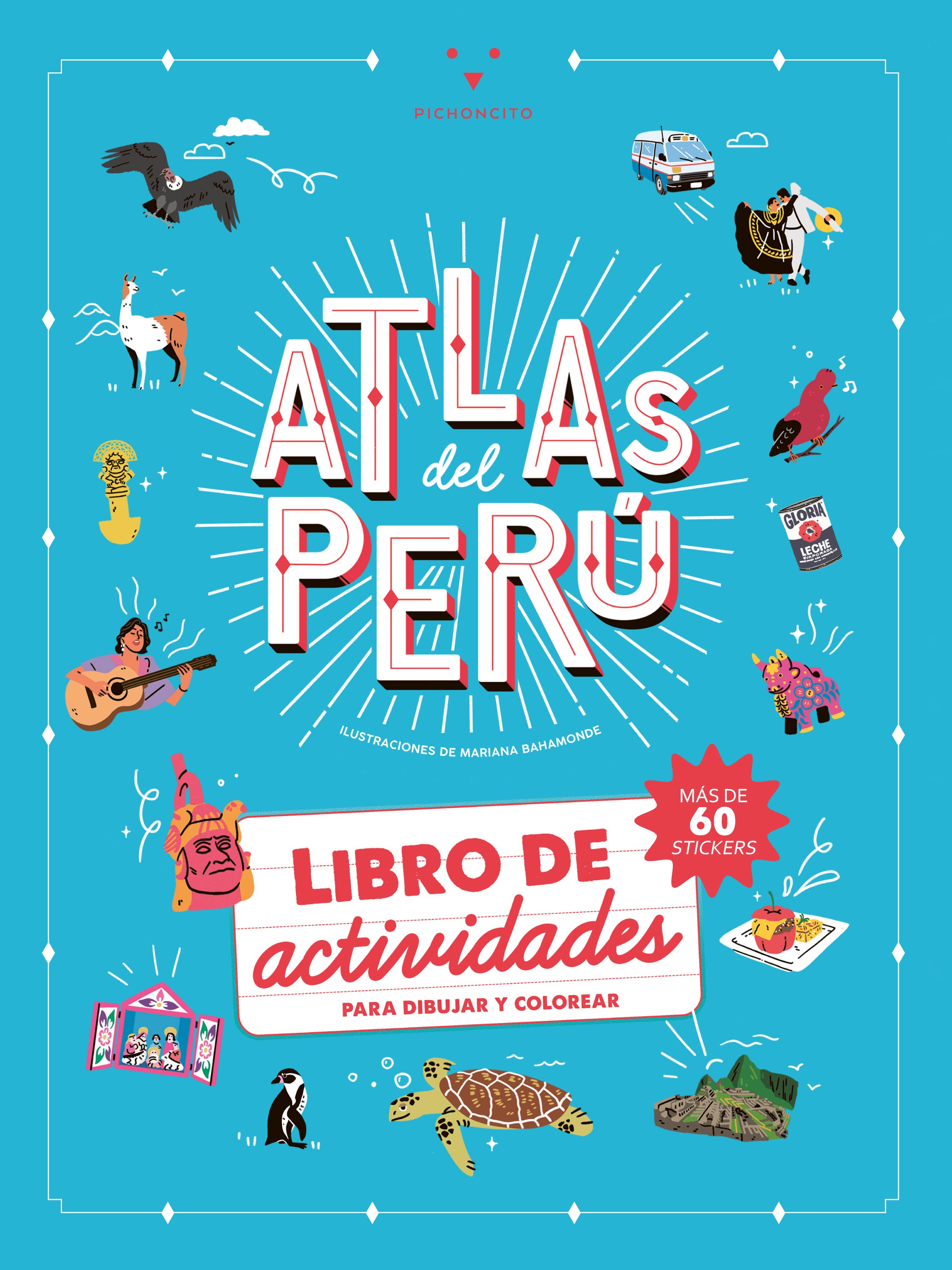 Atlas del Perú. Libro de actividades para dibujar y colorear.